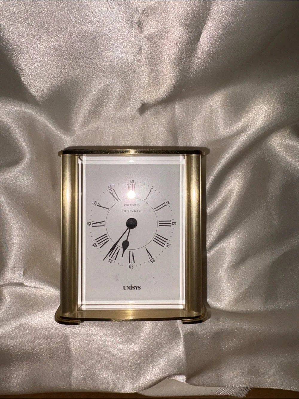 Tiffany & Co. Gold-Tone Brass Desk Clock✨
